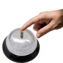 1 Stück Metallhandglocke, Schulglocke, Rufglocke, Bestellglocke, Frühpädagogische Kupferglocke, Restaurant-Schüttelglocke, Rufglocke, Theken-Restaurant-Hotel-Empfangsglocke