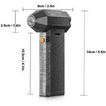 Mini Sopladora de Aire inalambrica Recargable,Turbo Jet Fan,52 M/S Potente Ventilador Super Jet de Mano 130000 RPM, Motor sin Escobillas,para Eliminar polvo de Computadora, Cámping, Limpiar el Hogar - Gris - Ver 8