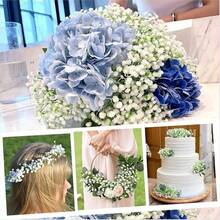 40支11英寸/28厘米人造满天星，适用于婚礼花束、餐桌摆饰、插花和装饰（白色）