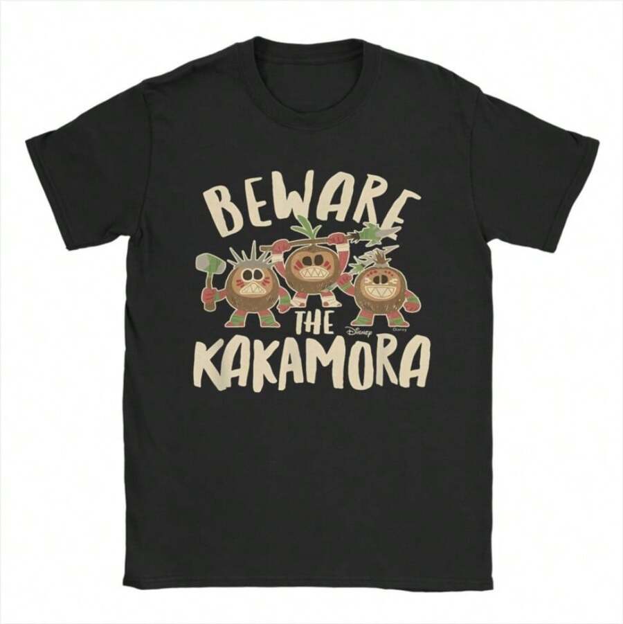 COOL SUMMER MoanaS Beware The Kakamora  Tee Shirt For Men Women Gift Idea T Shirts  Cotton Clothing - Black - View 1