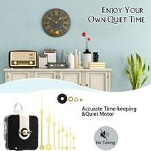 1 Set Quarz-Uhrwerk-Kit, enthält 4 Zeiger, 2 Schaftlängen verfügbar: 5 mm & 15,4 mm Gewinde, für Wanduhr, Tischuhr-Reparatur, Ersatz und Selbstbau, geeignet für Heim, Büro-Dekoration und Geschenke Heimdekoration Raumdekoration