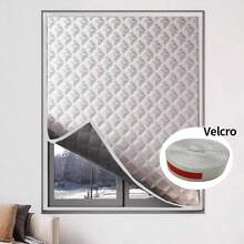 1 件白色窗帘，防风隔热窗帘冬季挡风卧室防寒隔热窗膜