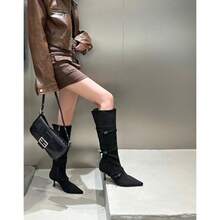Women Over-The-Knee Boots - 杏色加棉 - 查看 4