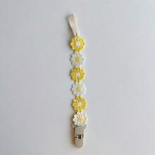 1pc Baby Daisy Pacifier Chain, Anti-Lost Pacifier Clip, Teether And Pacifier Holder, Random Color And Patterns Assorted