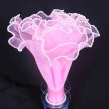 1 pièce Papier d'emballage à fleurs de 28 cm x 4 yards, tissu plissé en faux-perle. Fournitures de fleuriste pour les fêtes, les mariages, les anniversaires. Emballage cadeau, accessoires de bouquet de fleurs, emballage de fleurs fraîches pour la Saint-Valentin, la Fête des Mères