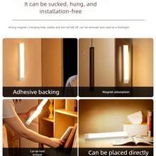 1 件无线 LED 运动传感器灯暖色/白色夜灯 USB 可充电磁性适用于衣柜房间壁橱厨房探测器灯泡 - Motion Sensor LED - 查看 11