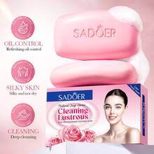 1块玫瑰蜂蜜香氛洁面皂，深层清洁，丝滑不干燥，控油，含烟酰胺，清洁不干燥，洗后不紧绷，持久留香，可用作洁面皂、沐浴皂、卸妆皂，手工皂，适合所有肤质。 - 彩色 - 查看 5