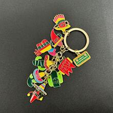 1 件墨西哥狂欢节滴油帽辣椒吊坠钥匙扣时尚配饰钥匙扣挂件礼物 - 彩色 - 查看 4