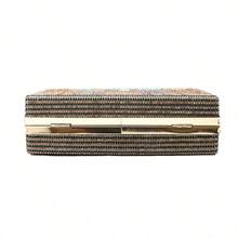 Women Retro Radio Tape-Shape Rhinestone Clutch Purse Glitter Evening Bag For Party Wedding - 棕色 - 查看 4