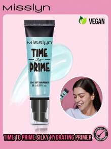 Misslyn TIME TO Silky Moisturizing Primer, 30ml, Face Primer, Smooths Skin, Enhances Makeup Adherence, Hydrating & Nourishing, Y2K Style Makeup, Suitable For Parties, Beach, Travel, Vacation, Camping, Outdoor Activities, Rose Tone, Fashionable Young Girl New Year Makeup, Cosplay, Best Travel Holiday Color, Campus Charm, Spring Festival, Valentine's Day Gift, Vegan, Cruelty-Free