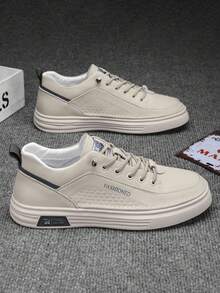 男士百搭休闲运动鞋，简约一脚蹬鞋，防滑，适合所有季节 2000 年代风格 - 米色 - 查看 6