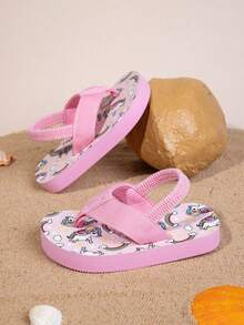 儿童人字拖，男童女童夏季沙滩防滑拖鞋 - 粉色 - 查看 8