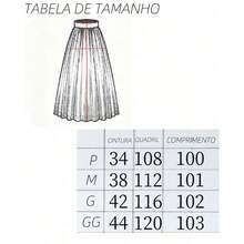 LIU ME Long Skirt 3 Marias With Back Elastic And Internal Lining - White - View 3