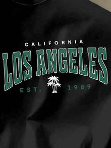 Camiseta para hombre con estampado de letras, adecuada para el verano en tela semitransparente poliester ligera - Negro - Ver 2