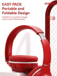Coca Cola Co-Branded T18 Bluetooth Headphones Touch Control + 46dB Noise Cancellation | Bluetooth 5.3 | 30H Battery Life | With Microphone - one-size - View 2