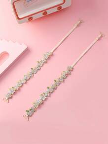 2 件彩色花卉刺绣胸罩肩带，适合狂欢 - 彩色 - 查看 9