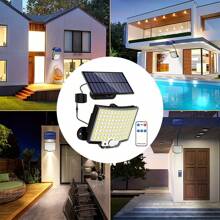 [1 Piece Set] Solar Light Outdoor Motion Sensor Solar Safety Light Waterproof Tape 3 Lighting Modes Solar Wall Light External Suitable For Garden Fences Courtyard Deck