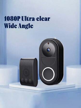 Wireless Visual Smart Doorbell, Doorbell Surveillance Camera, 2.4GHZ WiFi Low Energy Video Doorphone With Cell Phone Remote Intercom/Humanoid Monitoring/Cloud Storage