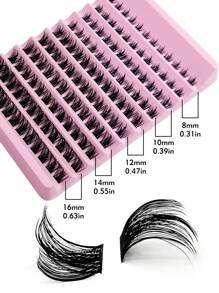 120 Pcs D Curl Individual Lashes DIY Segmented Individual False Eyelashes Spikes Individual Eyelash Extensions For Daily Style Eye Makeup
