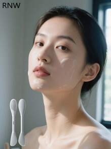 RNW Facial Cleansing Brush, Dual-Sided Silicone Pore Cleanser, Manual Foam Maker Soft Bristle Face Scrubber For Massage