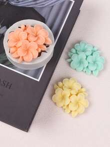 1 khuôn nến hình hoa sứ (màu ngẫu nhiên), khuôn silicon, khuôn làm xà phòng và đá, khuôn trang trí hoa bằng nhựa thủ công tự làm. - nhiều màu - Xem 5