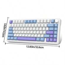 ATTACK SHARK Teclado Sem Fio ATTACK SHARK X85 Teclado Mecânico de Jogos Hot Swap, 75% TKL RGB, Sem Fio 2.4GHz/Bluetooth/USB-C, Gaxeta, Teclas PBT Perfil Cherry, Cabo Enrolado