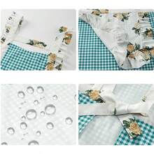 FWQGQEG Vintage Ladies Aprons, Pinafore Apron Dress For Women Girls, Cute Floral Slim Aprons Chef Aprons, Gift For Women - 藍色 - 查看 3