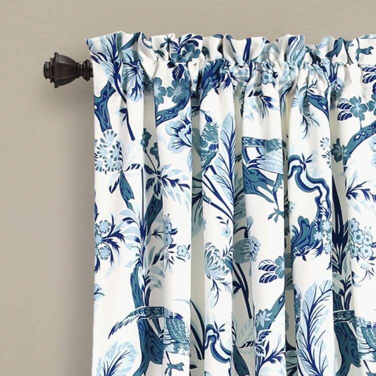 LUSH DECOR Dolores Light Filtering Window Curtain Panels Blue 52x95+2 Set Halloween-Fall Decor-Room Decor - Blue - View 5