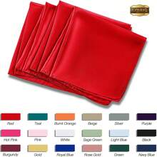 20pcs Silk Red Satin Napkins, 17 X 17 Inches Square Smooth Dinner Napkins For Wedding, Party, Celebration, Banquet, Restaurant, Thanksgiving, Christmas, Halloween