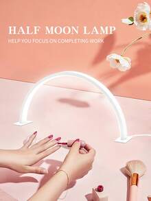 1 Đèn chiếu sáng hình trăng lưỡi liềm 3 màu, nhiệt độ màu 10 mức, công tắc nút bấm di động, đèn LED chiếu điểm chăm sóc mắt cho bàn làm việc tại nhà, tự làm móng và lông mi, trị mụn - Nhiều màu - Xem 4