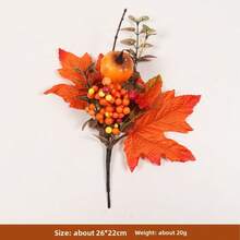 Ramo de hojas de arce en maceta para otoño/Halloween/Acción de Gracias, ramas de decoración verde variada de Halloween para agregar ambiente festivo