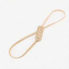 Multineos Comercial Women's Elastic Metal Belt Buckle Model Fashion Blogger - 金色 - 查看 8