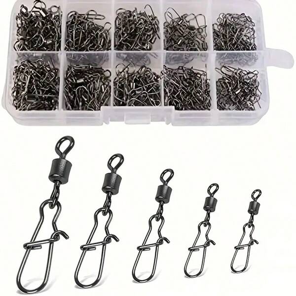 50/100PCS Set Of Fishing Connector Rotating Interlock Pin Fast Rolling Rotating Hook Bait Carp Fishing Accessories