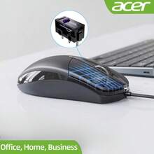 Acer M119 Wired Mouse, Ultra-Light Silent, Office/Gaming Desktop/Laptop Business/School Mouse, USB Optical Mouse With Ergonomic Natural Grip Design