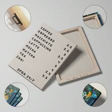 1pc Coffee Bar Menu Wall Art Picture Kitchen Prints Canvas Paintings Coffee Station Poster Cafe Menu Decor For Bedroom, Living Room, Or Office Wall Decor Coffee Lover Gift No Framed Or Framed