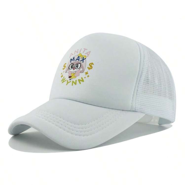 1pc Casual Street Style Men's ANITA MAX WYNN Printed Baseball Cap, Outdoor Fashion Trucker Hat, Adjustable Sun Protection Breathable Mesh Cap, Suitable For Spring, Autumn, Traveling, Beach,Summer,Holiday - Multicolor - View 5