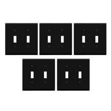 5/10 件壁挂面板灯开关盖，款式多样，纯色，黑色，壁挂面板灯开关插座盖，坚固耐用 - 黑色 - 查看 16