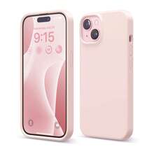 纯色粉色液态硅胶 Galaxy A56 A36 A26 A16 A06 5G 360° 全方位保护 TPU 背壳液态硅胶手机壳，适用于 Galaxy S25 S24 S23 S22 S21 Ultra FE 国际版（非国内版），复活节春季礼物 - 粉色 - 查看 10