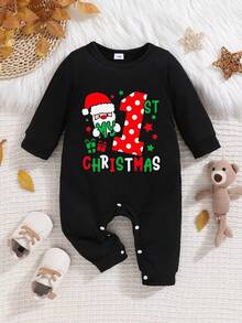 Christmas Baby's Cartoon Long Sleeve Jumpsuit , Baby Jumpsuit & Baby Boy's Jumpsuit , Perfect For Outdoor