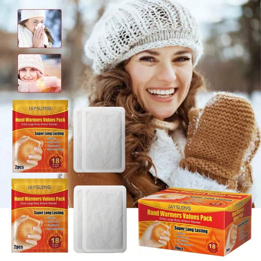 50/40/30/20/10PCs Hand Warmer Self-Heating Portable Fast Heating Waist And Abdomen Warmer Self-Heating Patch,Warm Abdomen Warming Patch,Suitable For Adults, Especially Women, Outdoor Mountaineering, Hiking, Skiing Enthusiasts, And People With Specific Health Needs(One Sachet Contains Two Tablets) - Orange - View 1