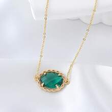 1 件不锈钢彩色 12 颗诞生石吊坠 DIY 配饰项链女款十二生肖立方彩色锆石吊坠