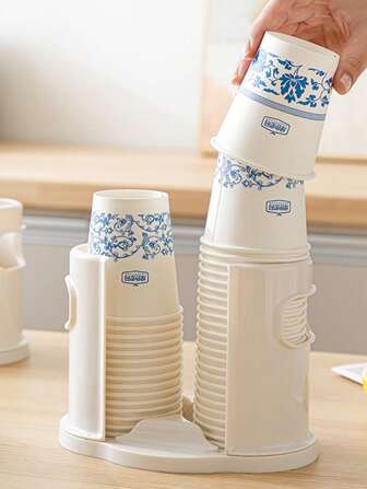 1 pieza Soporte de taza para encimera de cocina, Escurridor de platos independiente, Organizador de almacenamiento de mesa de una sola capa