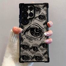 Black Eye Art Phone Case For Samsung S25 S24 S23 S22 S21 FE Ultra Plus 4G 5G Shockproof Transparent Soft Back Cover - 混合色 - 查看 2