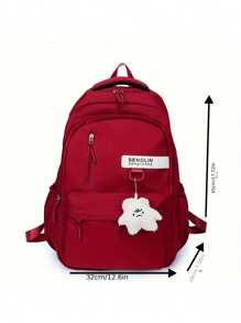 大容量女童背包学院风情侣返校百变背包女士新款户外徒步背包电脑包旅行包无吊坠。