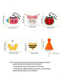 Pet Cat And Dog Cute Birthday Bandana Hat Cartoon Bandana Scarf