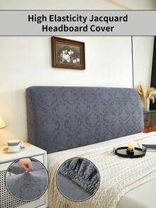 1PC New Jacquard Bed Headboard Cover, Solid Color, High Elasticity, Pet-Proof Against Dirt And Scratching, Soft Skin-Friendly, Convenient Non-Slip Dust-Proof, Machine Washable, All-Season Use, Suitable For Various Occasions - Dark Grey - View 14