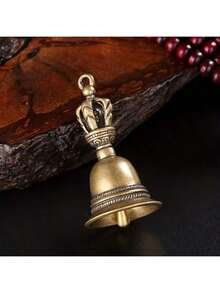 迷你手摇复古黄铜魔铃 - 防魔护身符、钥匙扣吊坠，非常适合家居装饰和节日礼物 吊坠饰物 饰物吊坠 - 彩色 - 查看 6