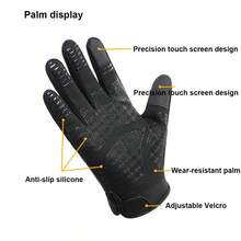 1 par de luvas masculinas de ciclismo ao ar livre com tela sensível ao toque, luvas de fitness antiderrapantes adequadas para esportes ao ar livre, caminhadas, treinamento de força, luvas respiráveis multifuncionais, disponíveis em várias cores e tamanhos - Multicolorido - Ver 6