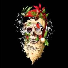 1 Stück Vintage abstrakte Wandkunst Blumen Totenkopf Halloween Stil Wandkunst Leinwand bedruckte Poster Heim Wohnzimmer Büro Dekoration ohne Rahmen - Verschiedenfarbig - Übersicht 19