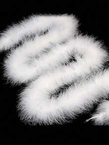 1pc Faux Turkey Feather Boa Trim – 1.5M Fluffy Marabou Feather Strip For DIY Crafts, Costume, Hat Accessories, Christmas Tree Decoration, Wedding Decor, And Bouquet Wrapping,Concert And Home Decor, Dance Wedding, Stage Performance, Carnival Costume And Accessories, Party Supplies,Ideal Choice For Gifts - Multicolor - View 11